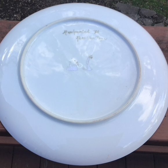 👽👽 Beautiful Hand Painted Yellow Rose Plate 👽 2 For$ 20 - Picture 2 of 5